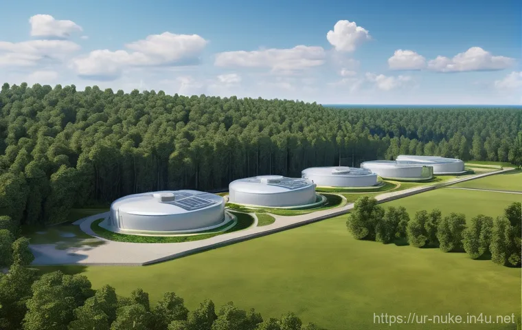 원자력 발전소의 최신 기술 동향 - **Prompt 1: The Dawn of Modular Power**
"A vibrant, high-angle wide shot of a futuristic Small M...