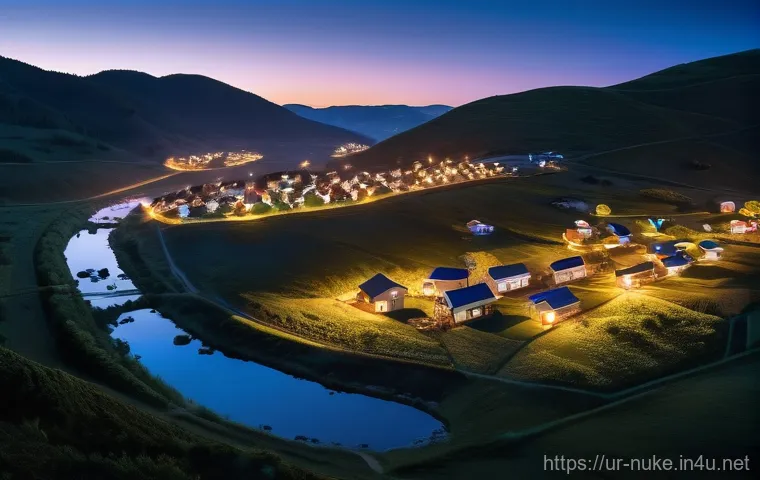 원자력 발전소의 최신 기술 동향 - **Prompt 1: The Dawn of Modular Power**
    "A vibrant, high-angle wide shot of a futuristic Small M...