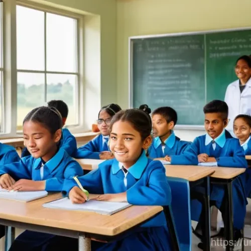 Home 21 원자력 발전소의 사회적 책임 사례 - **"A vibrant, modern educational center in a thriving community, reflecting the positive impact of a...